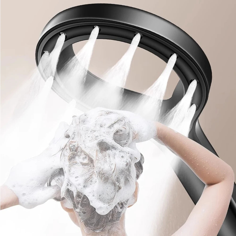High Pressure Shower Head Heart Ring Spray Booster Shower Heads Home Shower Sets Bathroom Rain Shower Mixer Bathroom Accessories Quake