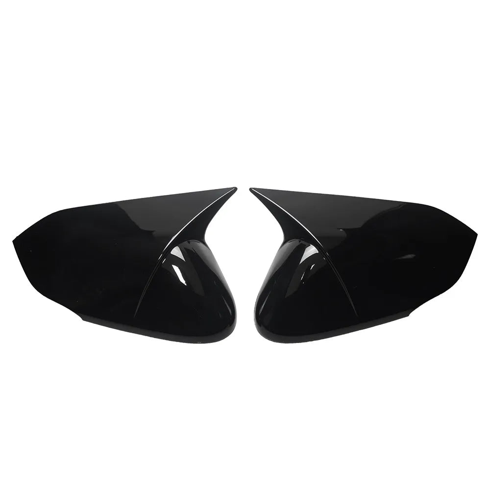 For Kia K4 2024-2026 2x Car Sticker Rearview Side Mirror Cover Wing Cap Exterior Case Trim Accessories Vehicle Decoration Parts Quake With Light Black