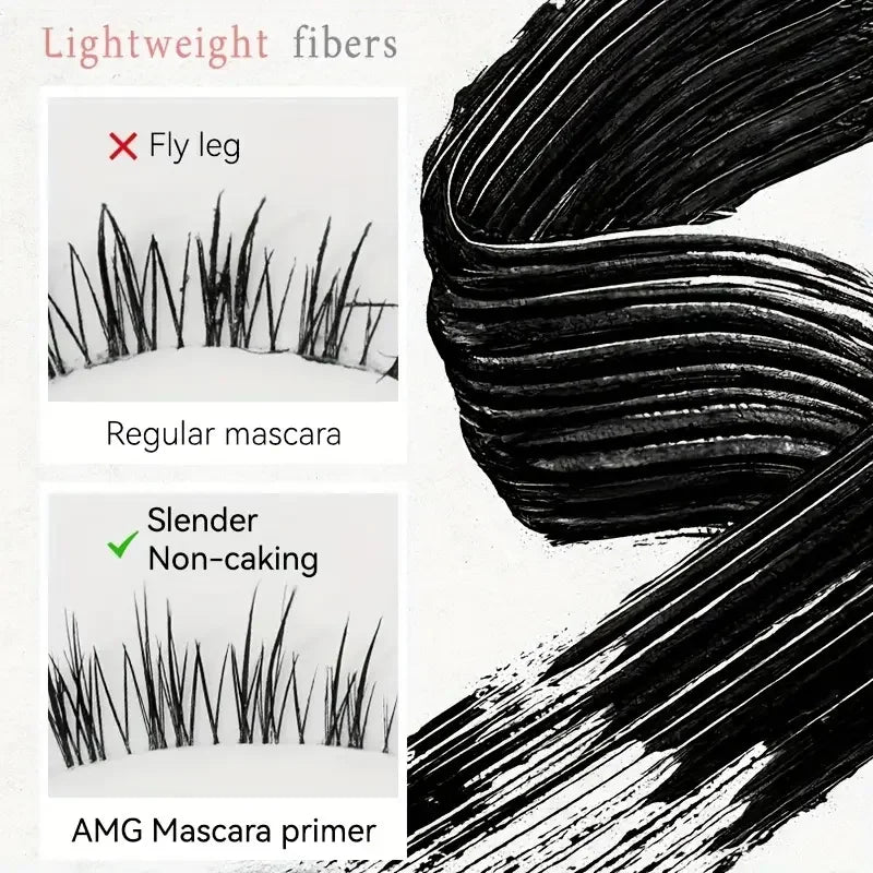 Steel Tube Mascara-Special Spiral Brush, Waterproof Long-Lasting Silk Fiber Mascara, Keep Each Eyelash Curled for a Long Time Ma Quake