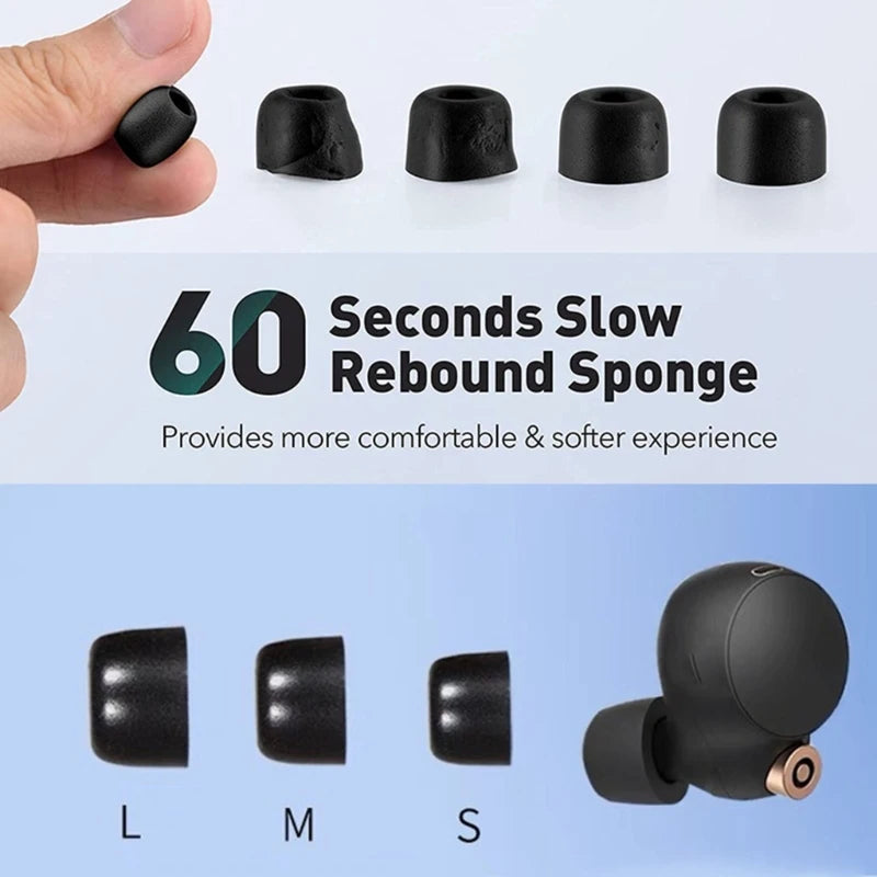 Ear Tips For WF-1000XM4 WF 1000XM4 Memory Foam Eartips Earplugs Anti-allergic Ear Plugs Ear Pads Earphone Accessories K1KF Quake