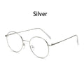 High-definition Blue Light Blocking Glasses Women Men Fashion Classic Metal Round Computer Goggles Anti Blue Rays Nerd Eyewear Quake Silver