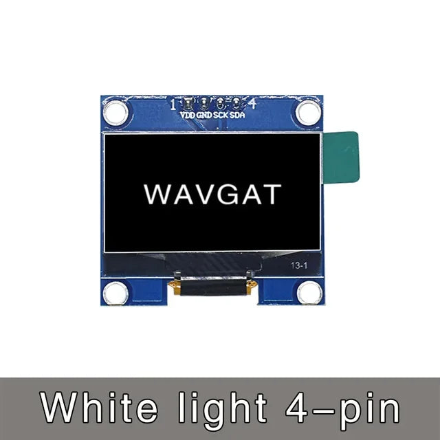 For Arduino 1.3 Inch Oled IIC Serial White Blue OLED Display Module 128X64 I2C SSD1306 12864 LCD Screen Board VDD GND SCK SDA Quake white