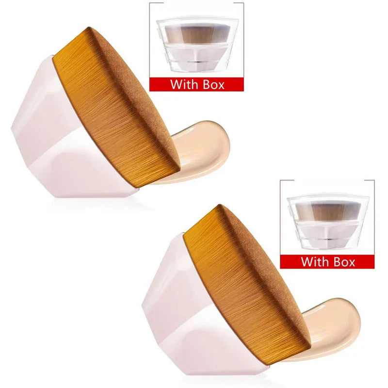 1/2pcs New Magic Makeup Brush Beauty Powder Face Blush Brushes Portable Professional Foundation Brush Large Cosmetics Soft Base Quake 2pcs pink box