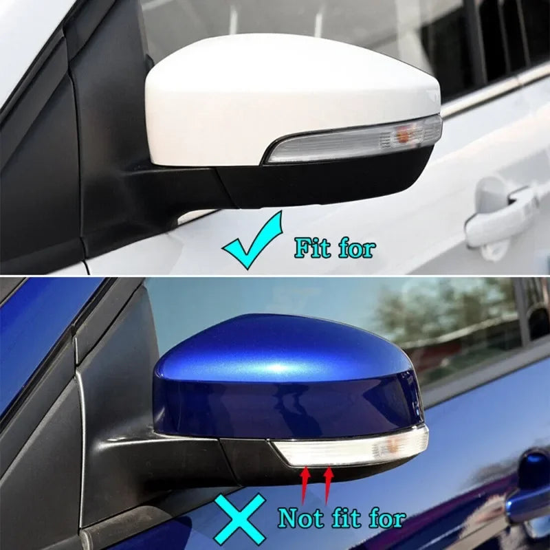 For Ford Kuga Escape 2013-2018 EcoSport Focus Car Sticker Rearview Side Mirror Cover Wing Cap Exterior Door Rear View Case Trim Quake