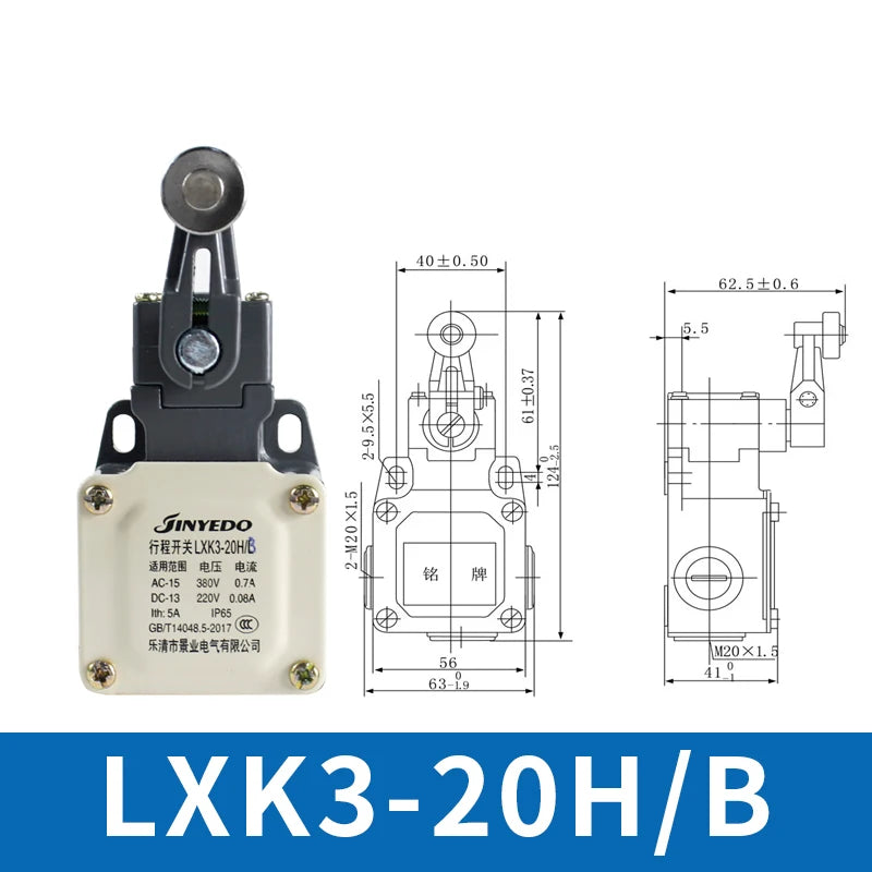 Travel Switch LXK3-20H/T/B/D/J/L Limit Switch Auto Reset Roller Rotary Arm Type Micro Switch Waterproof Quake