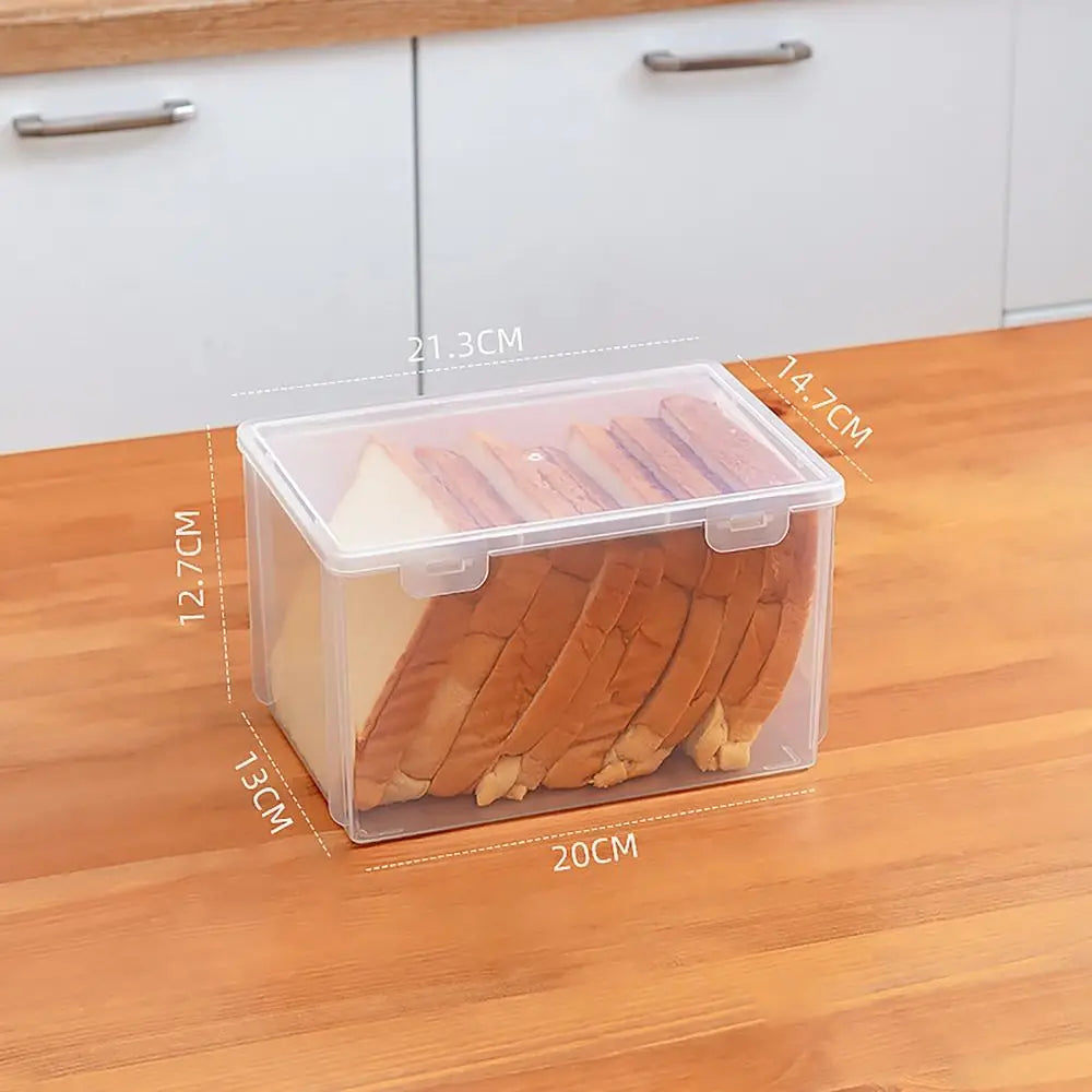 Large Capacity Storage Box Transparent Stationary Supplies Flip Box Rectangle Desktop Organizer Quake 21.3x14.7x13cm