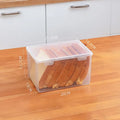 Large Capacity Storage Box Transparent Stationary Supplies Flip Box Rectangle Desktop Organizer Quake 21.3x14.7x13cm