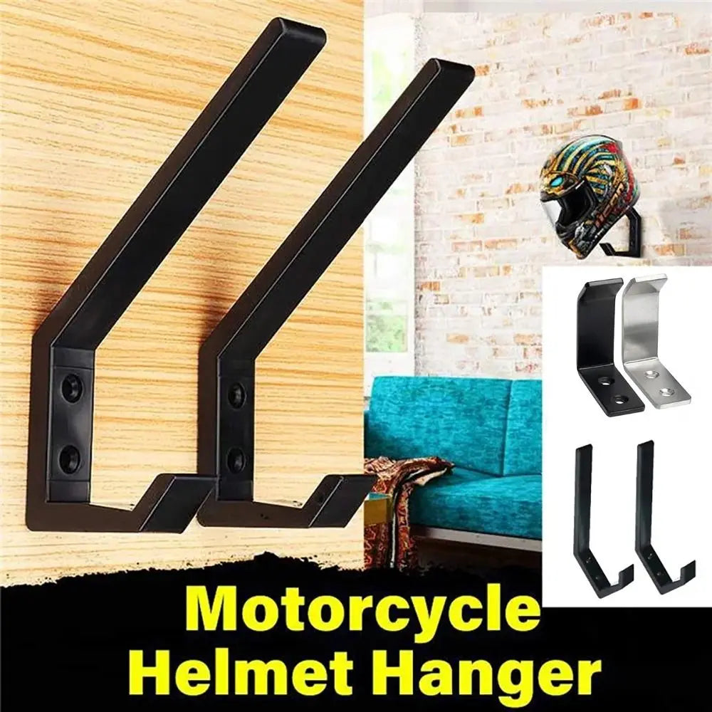 1Pcs Jacket Holder Motorcycle Helmet Holder Stainless Steel Multipurpose Wall Hanger Wall Mount Rack Wall Mount Quake