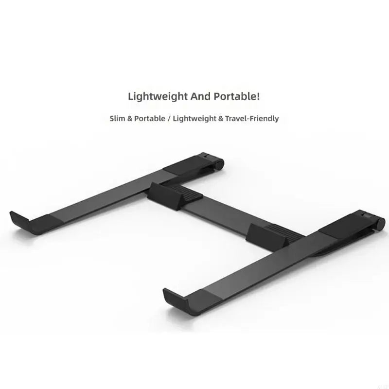 Laptop Stand for Desk with Hinged Folding Frame, Carbon Steel Notebook Holder and Open Lower Clearance for Office Study K1KF Quake