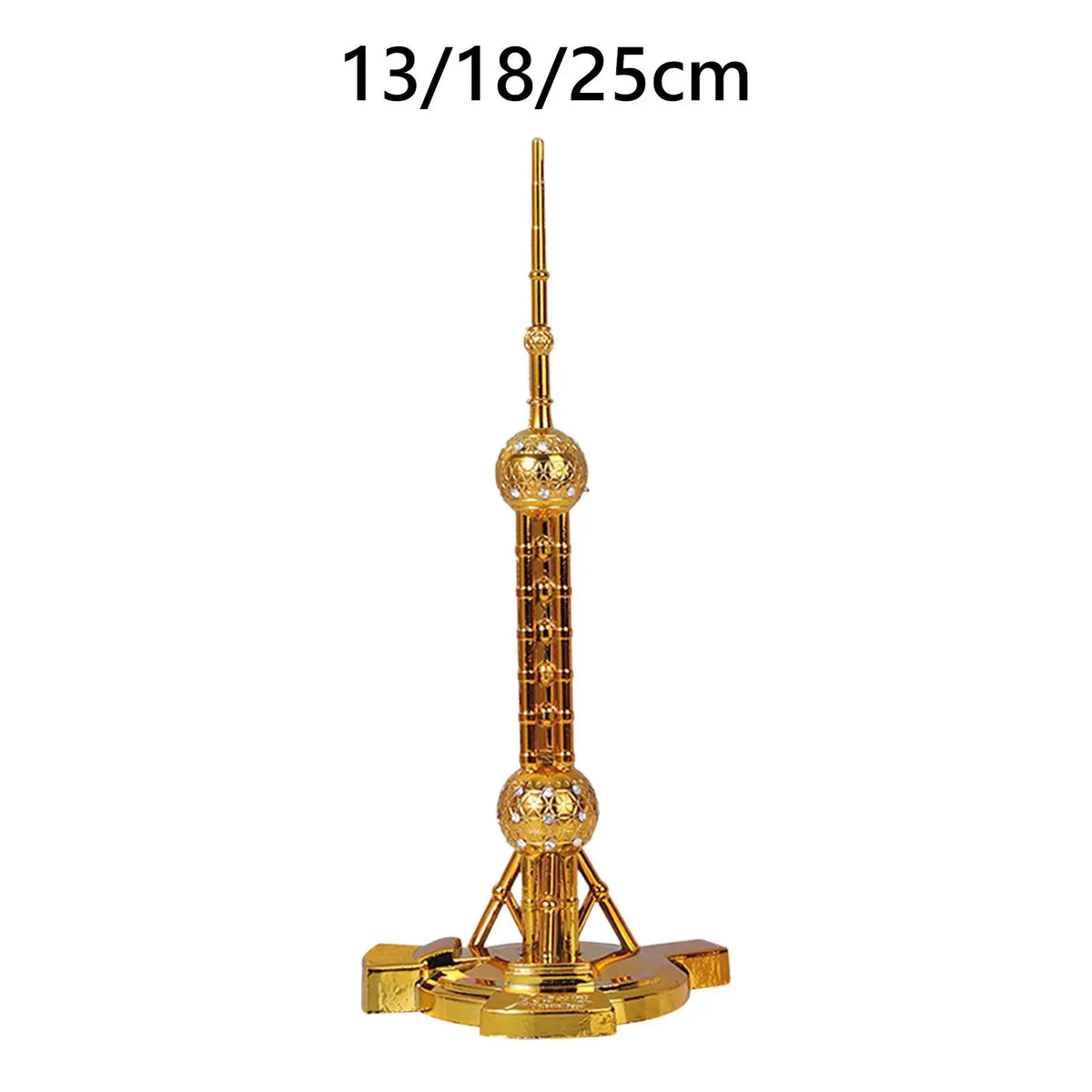 Oriental Pearl Tower Architectural Famous Miniature Famous Landmark Alloy Model for Wedding Bedroom Housewwarming Home Friend Quake