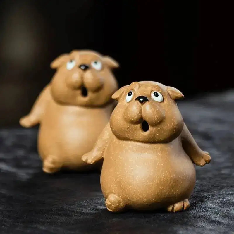 Zisha Tea Pet Dog Tea Table Tea Play Ornament Dog Eyes Staring Dog Dazed Animal Quake