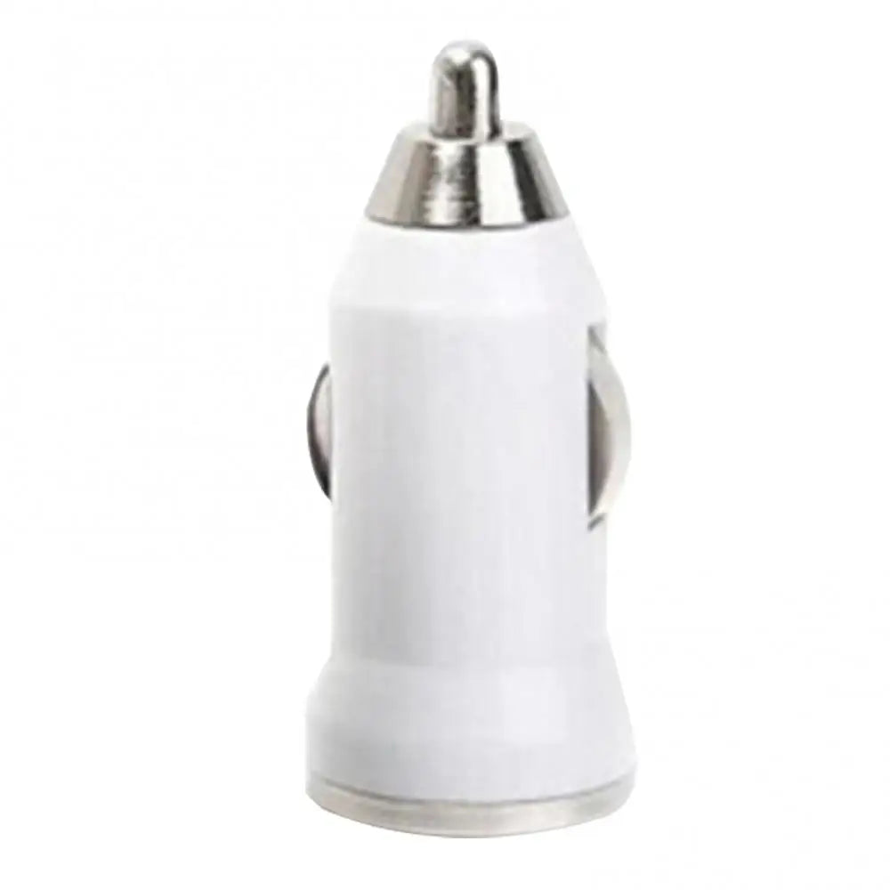Portable Universal Mini USB Car Charger Adapter for iPhone 17 Samsung s26 Tablet Pad Quake White
