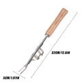 Manual Weed Remover Wooden Handle Stainless Steel Spatula Weed Puller Garden Crack Weeder Home Yard Patio Hoe Gardening Tools Quake Silver