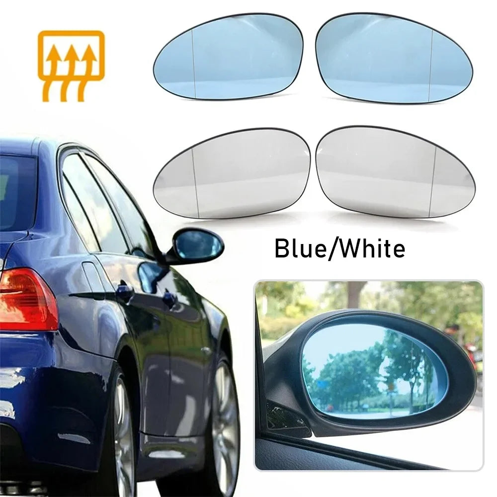 For BMW 1 3 Series E81 E87 E82 E88 E46 E90 E91 E92 E93 1x Left Right Side Rear View Lens Split Mirror Heated Door Glass Rearview Quake