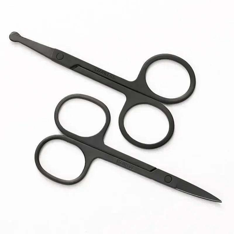 vvocci Stainless Steel Precision Scissors for Facial Hair, Ear & Nose Trimming, Eyebrow Grooming Quake