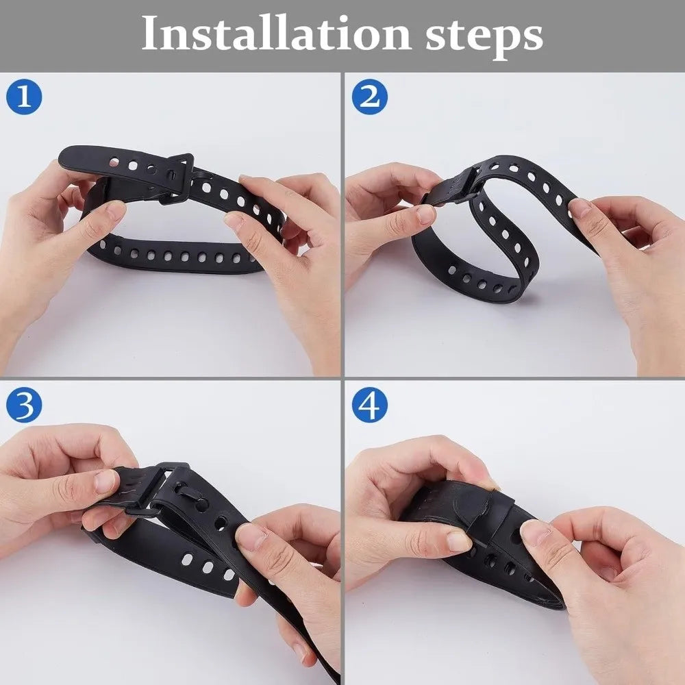 Belt Buckle Rubber Tension Strap Adjustable Quick Release Tool Luggage Bundling Strap 35/45/55cm Silicone Cargo Tie-Down Strap Quake