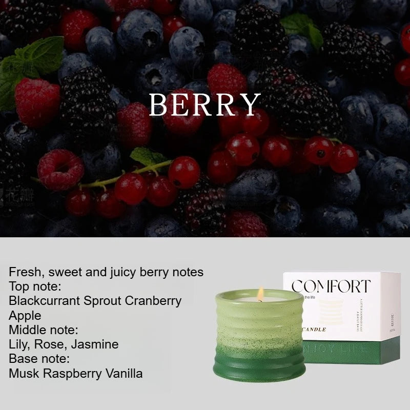 Creative Highvalue Aromatherapy Candles Simple Bedroom and Living Room Decorations Smokefree Fragrance Quake Berry