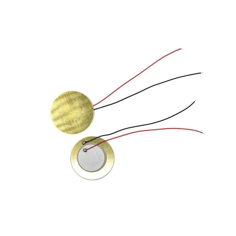 10pcs Buzze Piezoelectric Piezo Ceramic Copper sheet 12/15/18/20/27/35MM/50MM Sounder Sensor Trigger Drum Disc With Copper Wire Quake