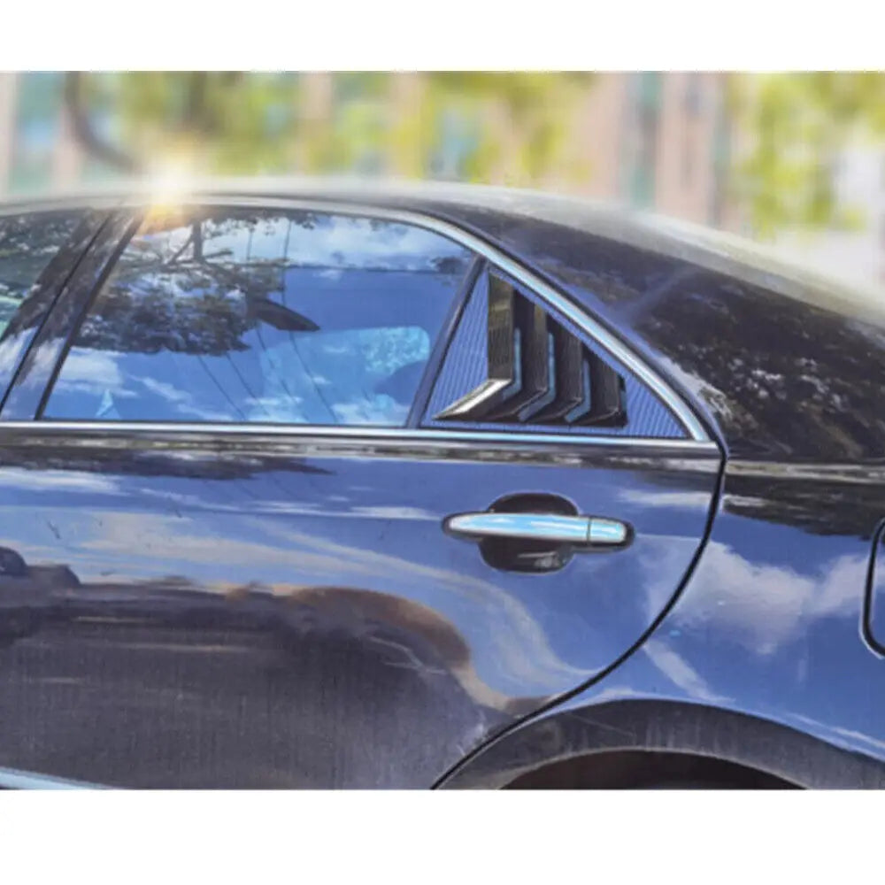 For Toyota Camry Sedan 2012-2017 Car Rear Louver Window Side Shutter Cover Trim Sticker Vent Scoop ABS Carbon Fiber Accessories Quake