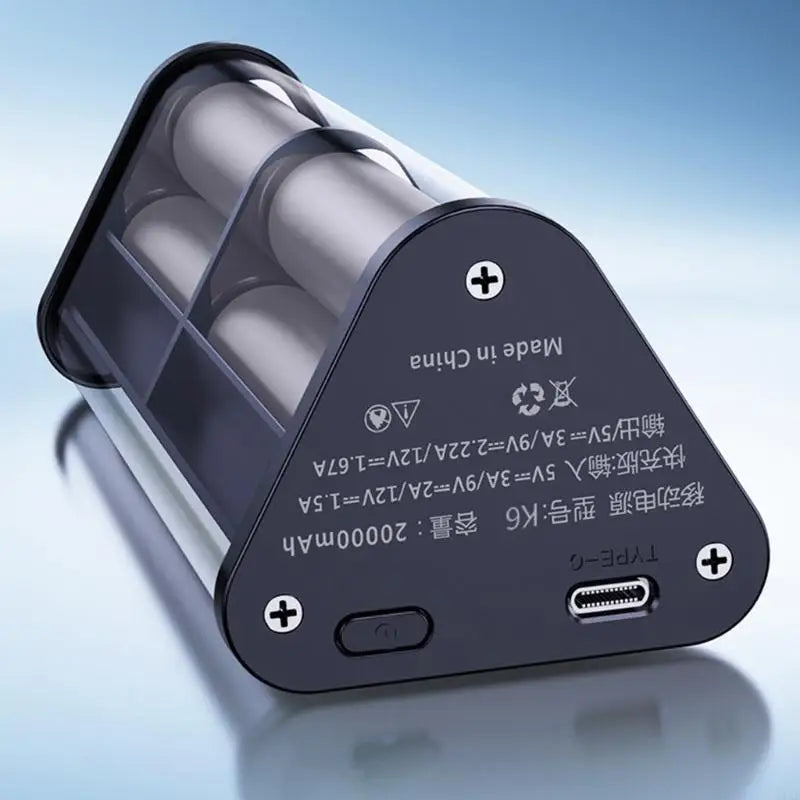 Detachable 6 Slot 21700 Battery Powerbanks With LCD Screen And Double USB Outputs For Fast Charging K1KF Quake