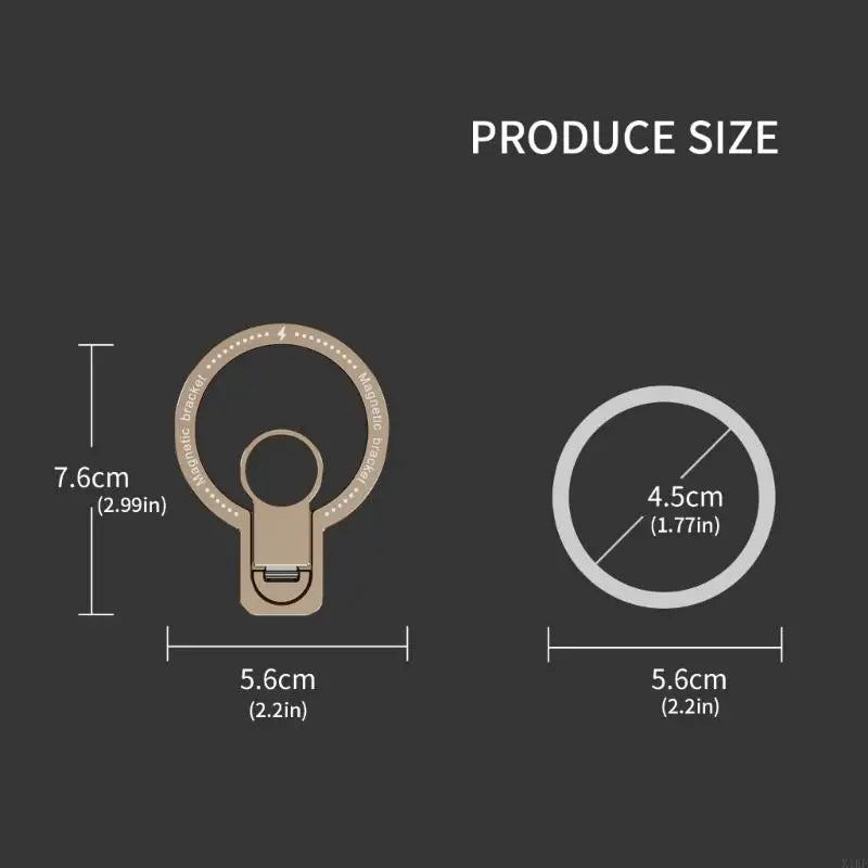 Thin Portable Foldable Phone Holder 360 Rotation Aluminum Phone Stand Simple Installation for Magnetic Devices K1KF Quake