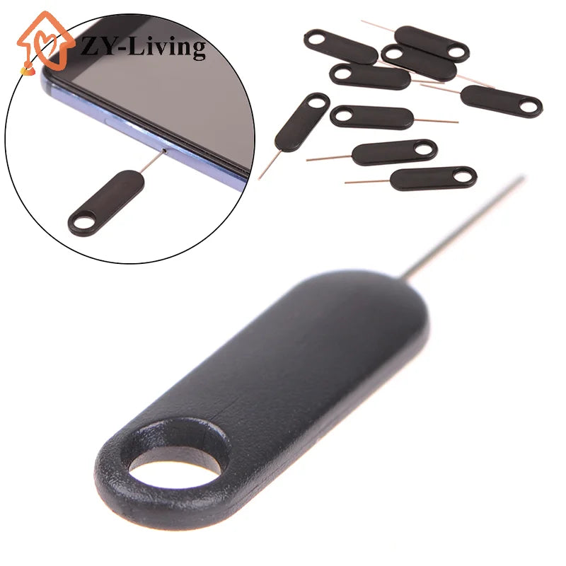 1/10Pcs Anti-Lost Sim Card Eject Pin Needle Universal Mobile Phone Steel Ejector Pin SIM Card Tray Opener Keyring Quake
