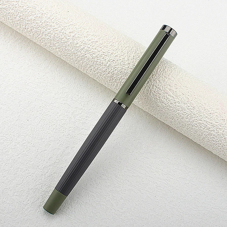 Business 6052 Metal Fountain Pen Matte Barrel Iridium EF 0.38mm Ink Pen Office Business Writing Gift Ink Pen Quake 6052-4 EF 0.38MM