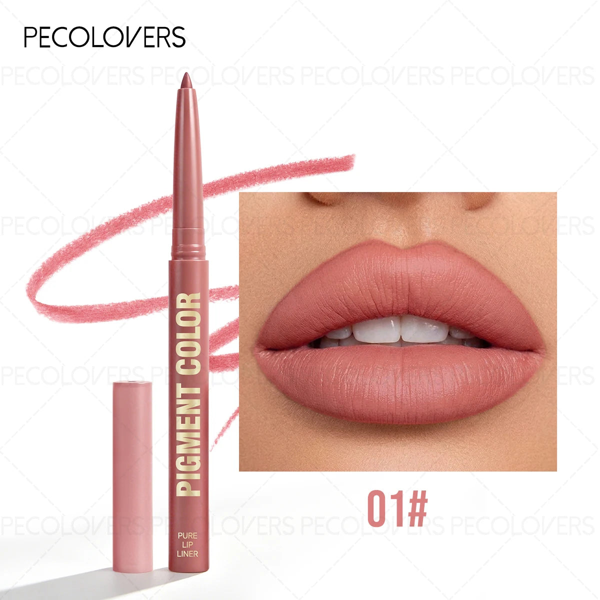 Velvet Matte Lipliner Pen, High Color Rendering Non-sticky Cup, Elegance Makeup Look, Lip Gloss & Lipstick Pen, Lip Makeup Quake 01