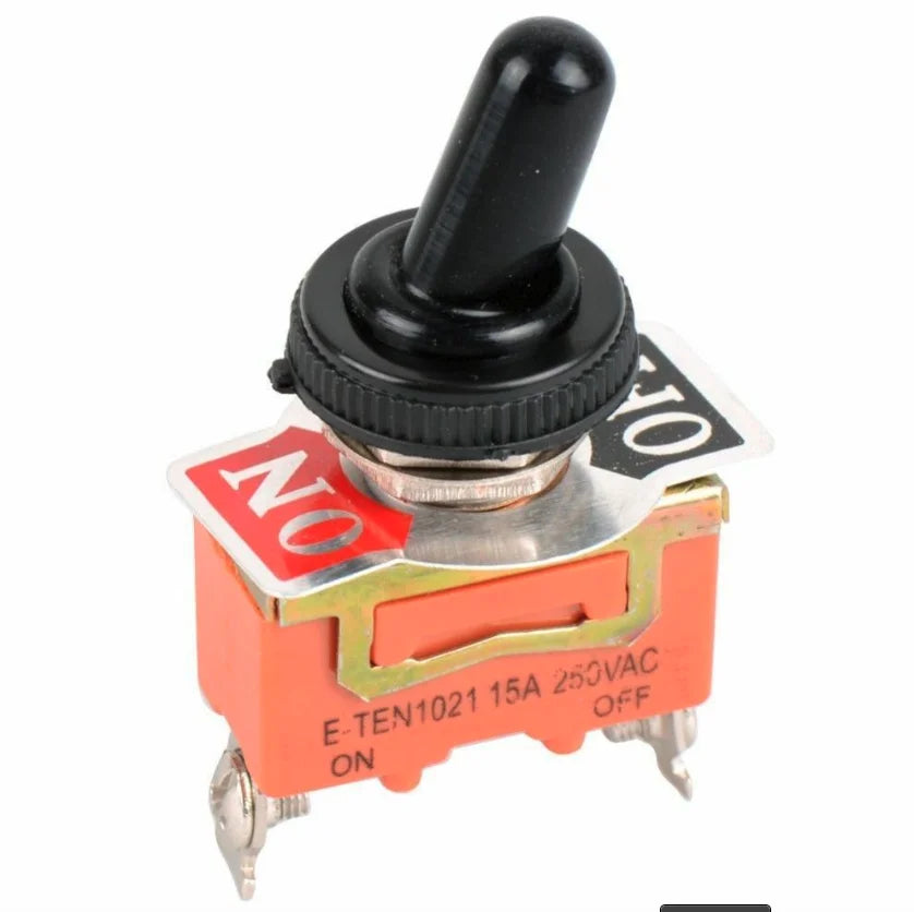 Car SPST for toggle Switch 12V ON/OFF Waterproof Cover for maximum Withstand Voltage 250V Thread Diameter 11 6mm Quake