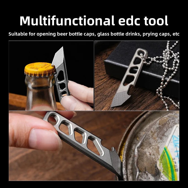 1pc Metal Mini Pry Bar Bottle Opener Keychain Pendant Multifunctional Express Delivery Tool Quake