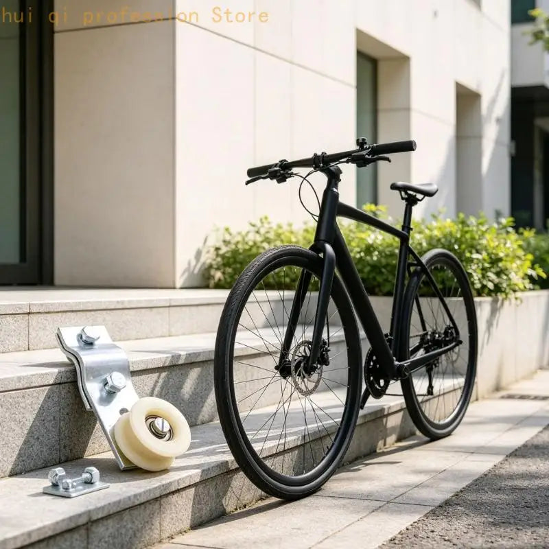 Chain Guide Roller Assembly for Cycle Chain System Maintenance, Engineering-Plastic Roller with Metal Mounting Bracket Quake