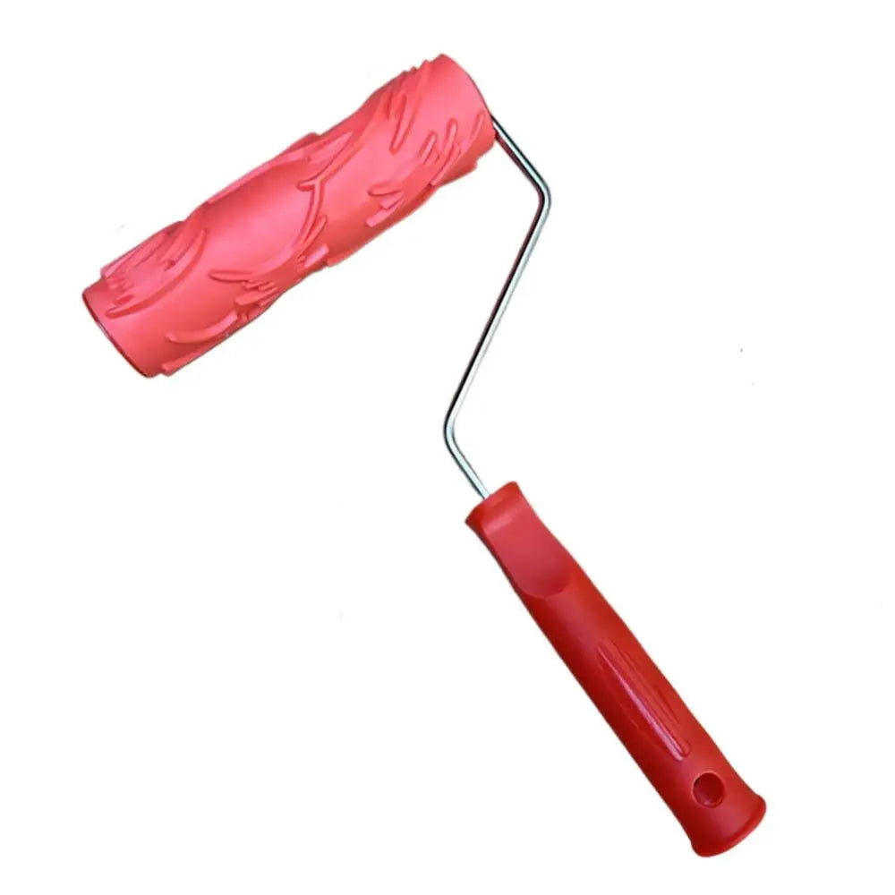 Rubber Imitation Wood Grain Pattern Paint Roller DIY Paint Texture Pigment Printing Wall Painting Roller with Handle Home Tool Quake 2