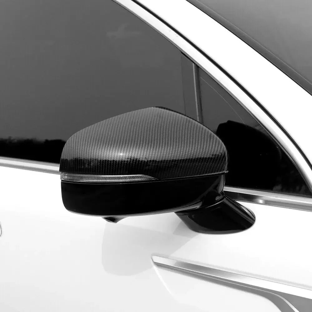 For Kia Sorento 2021 2022 Car Rearview Side Mirror Cover Wing Cap Exterior Door Rear View Case Trim Sticker Carbon Fiber Silver Quake