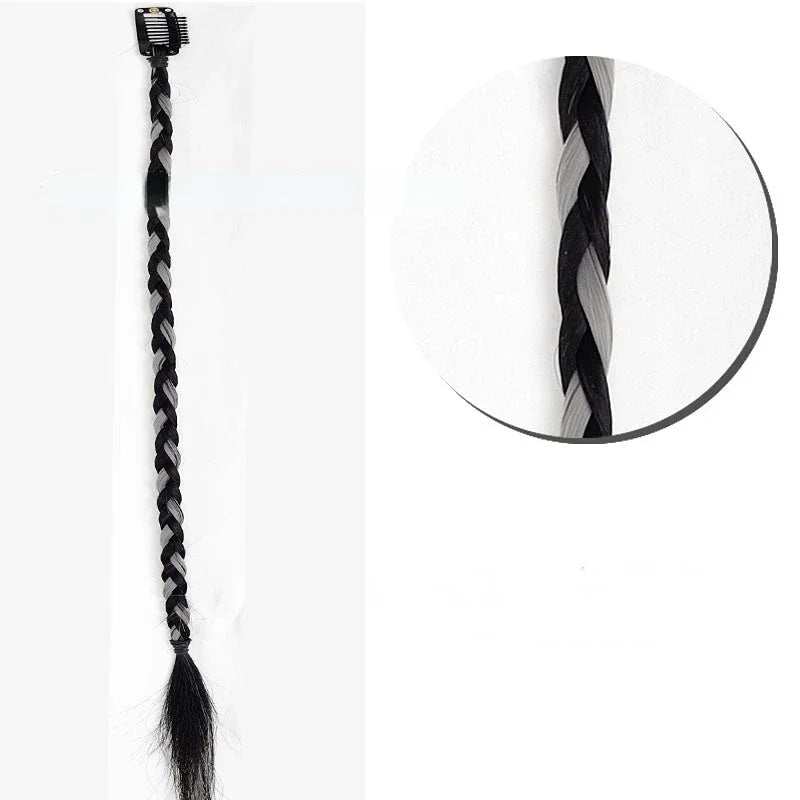 2pcs/set Y2K Boxing Braids Girls Cool Fashion hair Braide Women Fried Dough Twist Braid Traceless Invisible BB Clip Boxing Braid Quake tr white tea gary