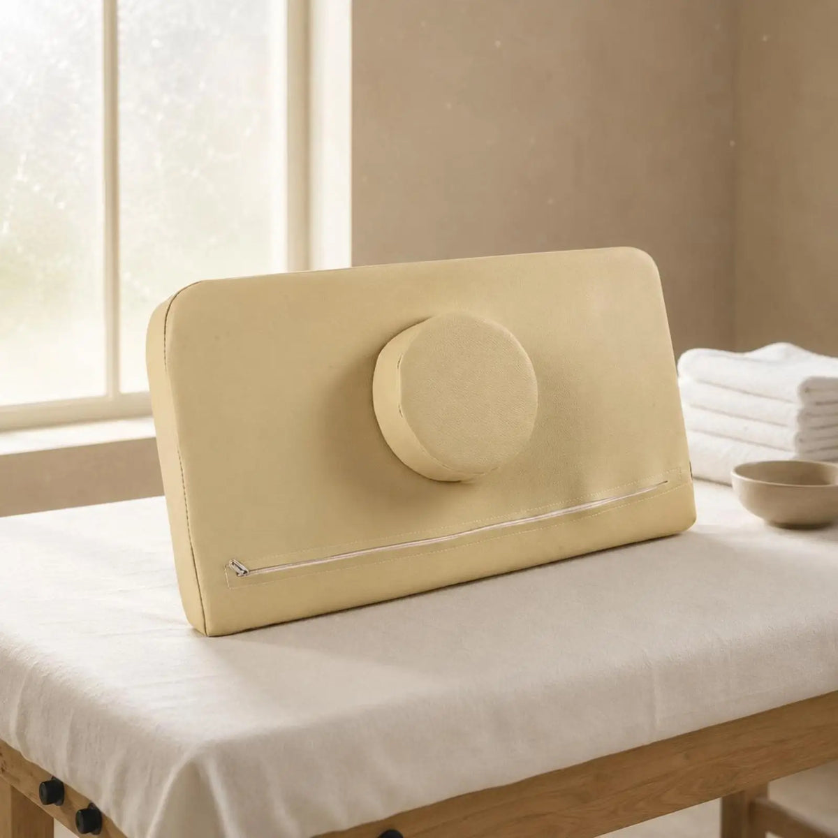 Rectangular Facial Support Pillow Cushiony and Cozy Salon Bed Pillow Washable Cover Massage Bed Cushion Quake