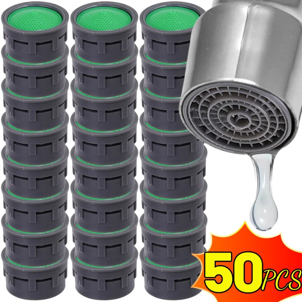 50/5PCS Faucet Filter Aerator Flow Restrictor Replacement Parts Insert Sink Basin Tap Filter Anti-splash Head Faucet Accessories Quake