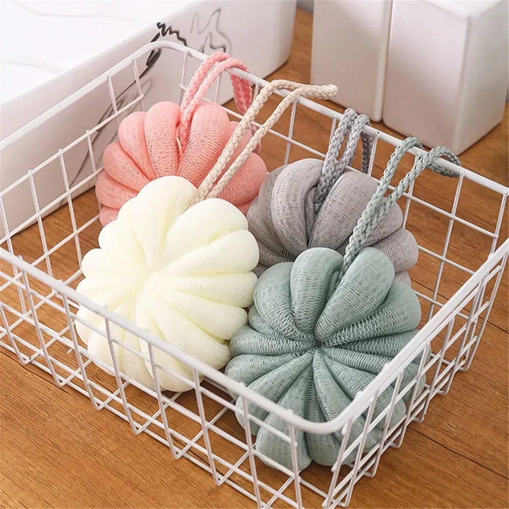 Bath Bubble Ball Exfoliating Scrubber Soft Shower Mesh Foaming Sponge Body Skin Cleaner Cleaning Tools Bathroom Accessories Quake