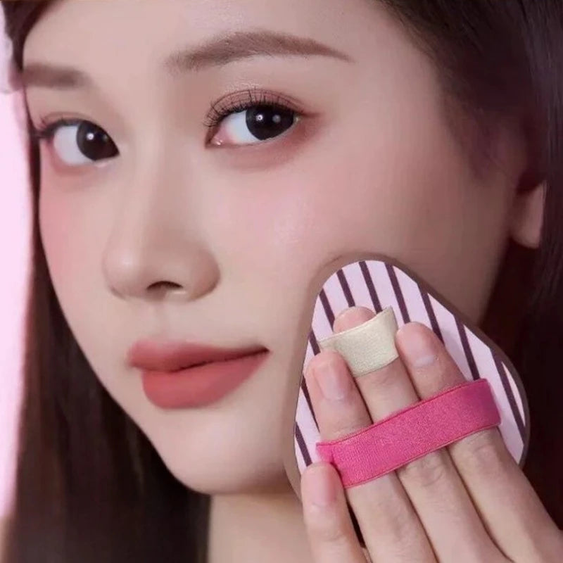 Puff Base Makeup Tool Concealer Marshmallow Puff Foundation Special Blush Setting Portable Dry and Wet Use Quake Stripe pink 1Pc