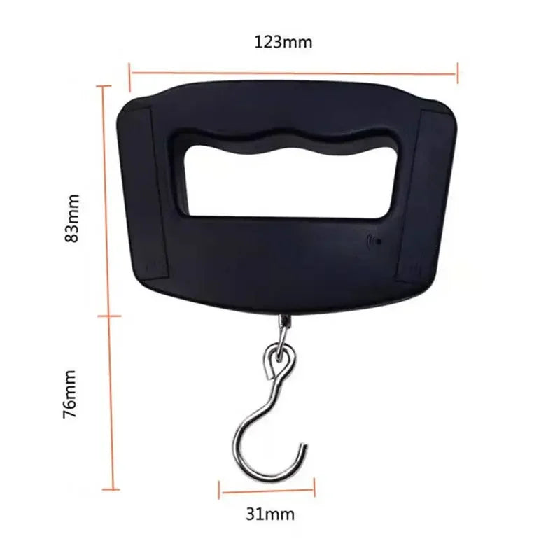 50kg/110lb Portable Scale LCD Digital Luggage Suitcase Scale Handled Travel Baggage Bag Fish Weighting Hook Hanging Scales Quake
