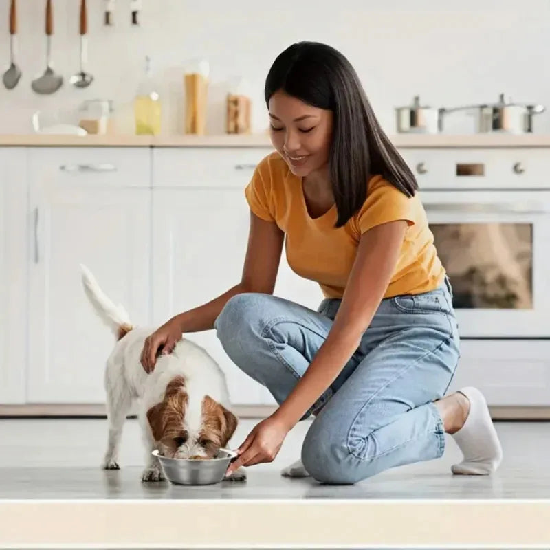 Stainless Steel Anti-Slip Pet Bowls Set for Cage Use - 6/18 Pieces Dog And Cat Feeding Plates Quake
