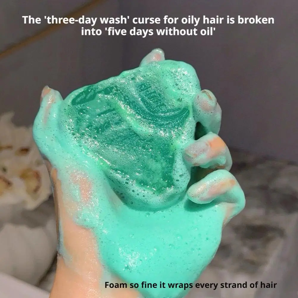 Usman Grass & Platycladus Shampoo&Bar Handmade Solid Soap Strengthens Root Anti Hair Loss Herbal Shampoo Soap Hair Growth Quake