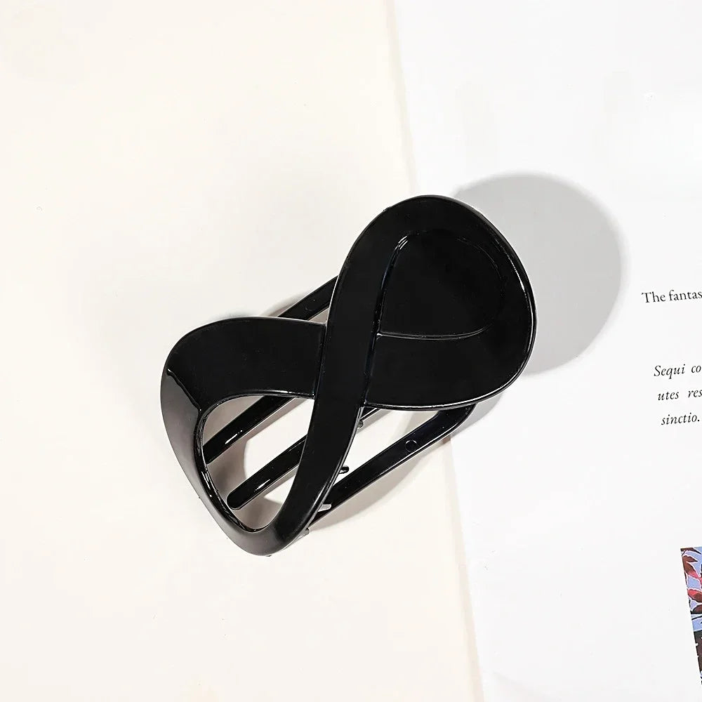 Women Large Hair Clip Seamless Plastic Frosted Duckbill Claw Women Girls Simple Hair Clip Hairpin Styling Tools Hair Accessories Quake lm black