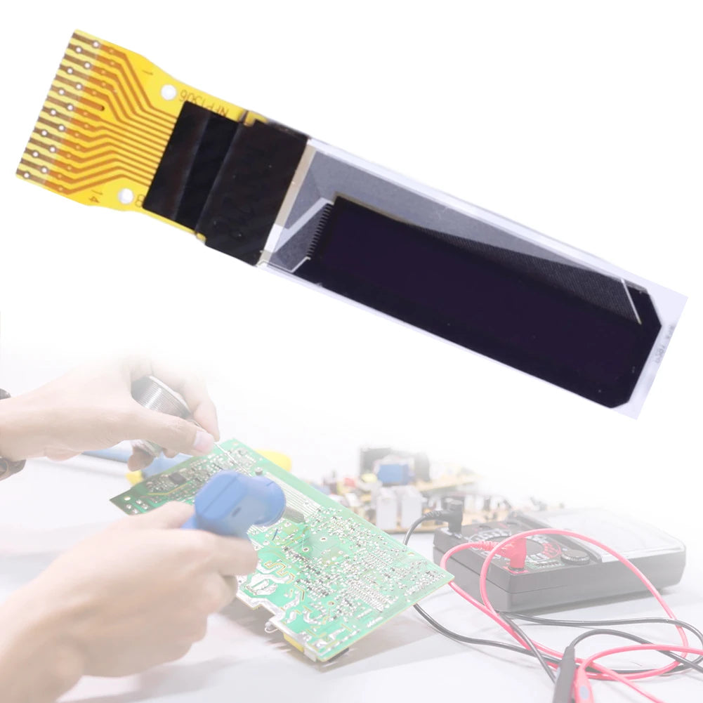 4Pcs 0.69Inch OLED Display Module 14PIN OLED Screen Module 96*16 I2C Interface White Light for DIY Kit Quake