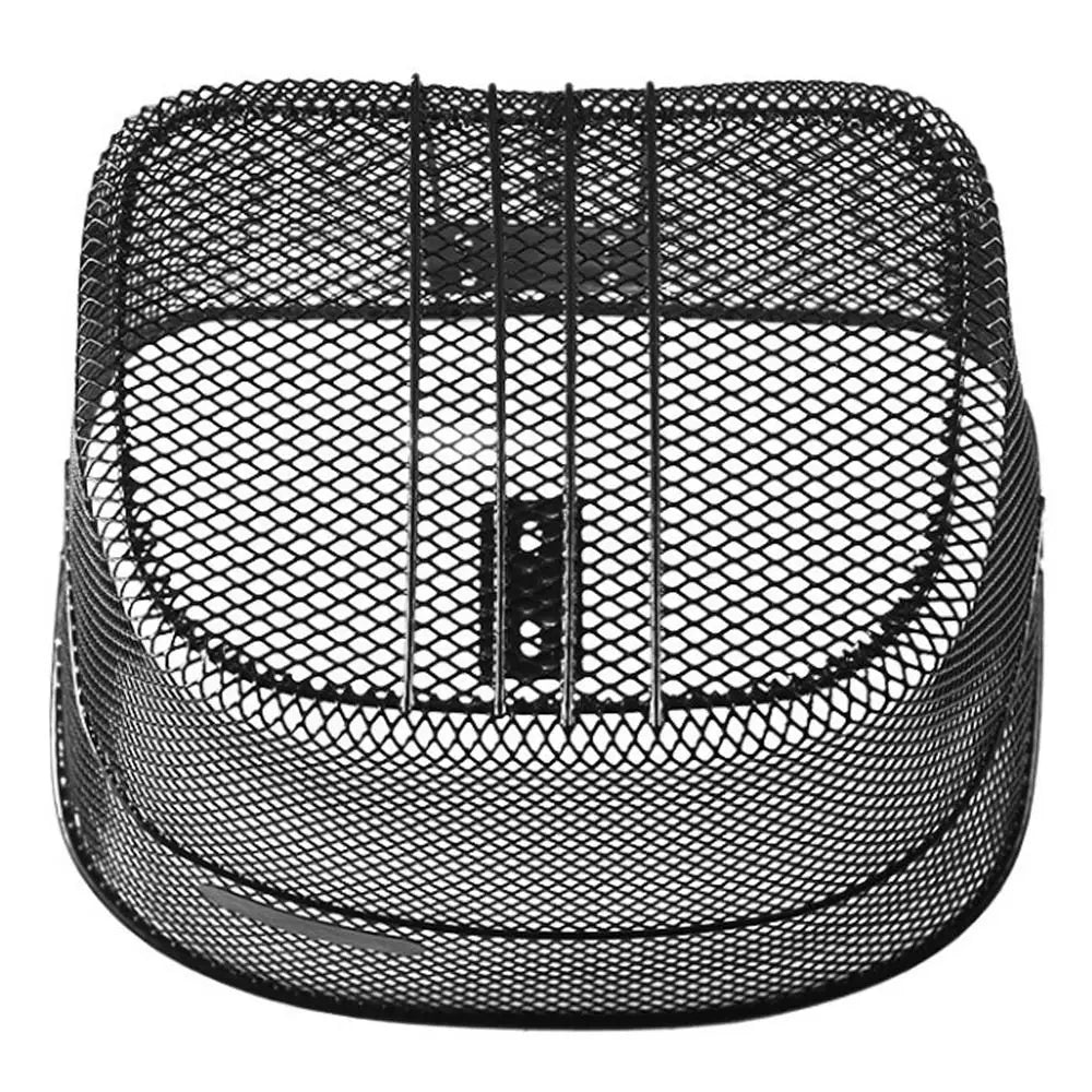 Easy To Install Bicycle Rear Basket Fixed Durable Adjustable Bike Rear Basket Metal Black/Silver Enlarged Bike Basket Quake