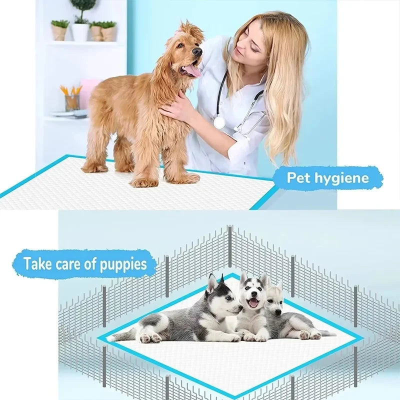 Super Absorbent Pet Diaper Dog Thick Pee Pads Quickdry Disposable Urine Nappy Mat For Cats Dog Diapers Deodorant Can Be Cut Quake