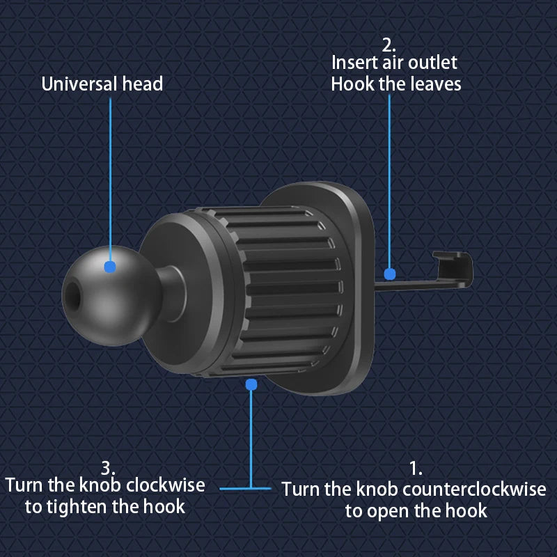 SEAMETAL Car Phone Holder Bracket Accessories Interior Air Outlet Vent Base Gadget Universal Auto Cellphone Support Accessories Quake