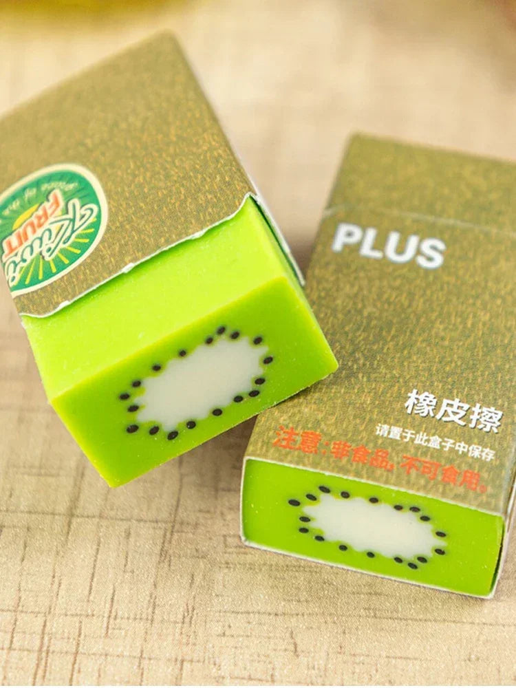 Japan Fruit Eraser Cute Watermelon Banana Kiwi Orange Kawaii Stationery Pomelo Durian Dragon Fruit Bamboo Vegetable Quake