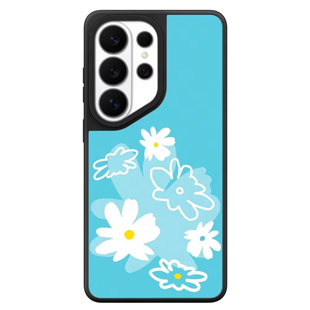 Star Love Shape Spark Mirror Surface Magnetic Phone Cover for Samsung Galaxy S23 S24 S25 S26 Ultra S26+ Plus Case Quake no magsafe 1 for Galaxy S24