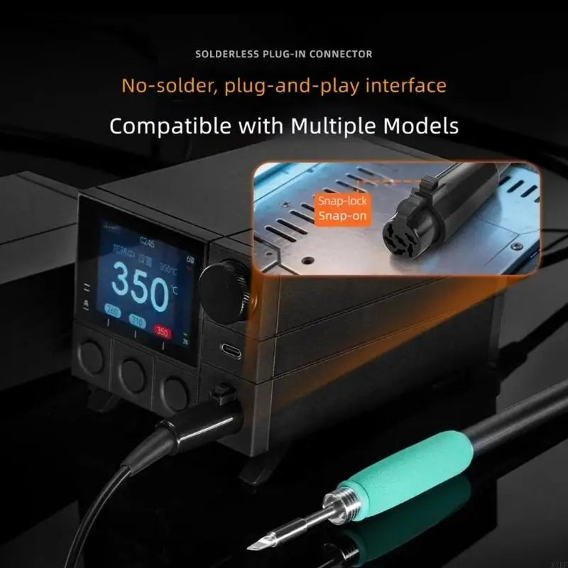 Soldering Station Replacement Handle with Grip Sleeve and Cable Type for Electronics Repair Service and Maintenance Use K1KF Quake