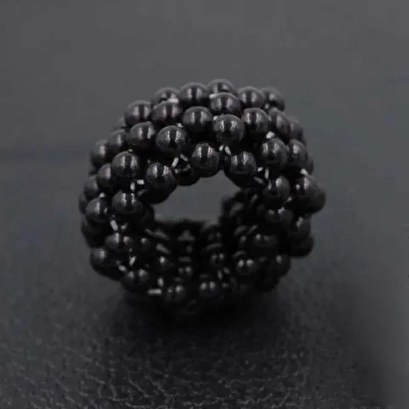 Korean Version of Fresh Ponytail Rubber Headband, Fashionable Handmade Imitation Pearl Beaded Hair Band Headrope Wholesale Quake